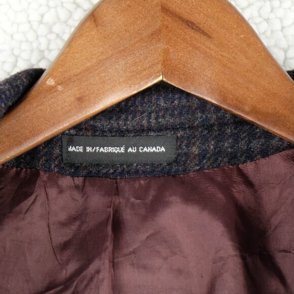 Vintage Blazer Mens 48R Black Gray Gardiner Of Selkirk Two Button Vented 80s 90s - Picture 12 of 16